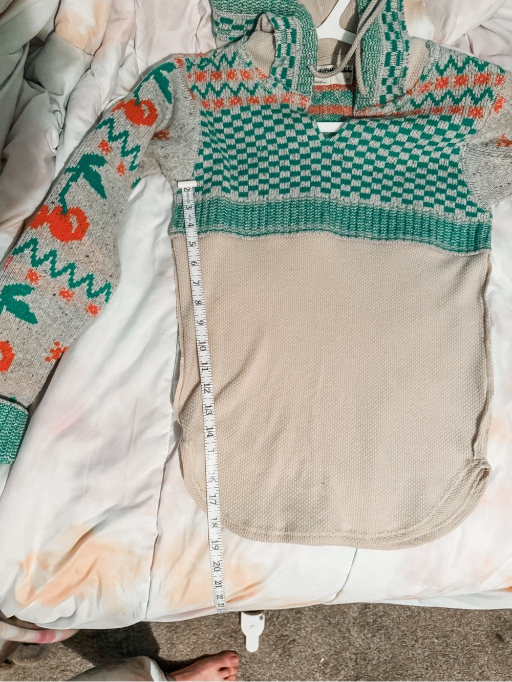 Free People Mint Green Cherry Intarsia Hoodie - Picture 7 of 7